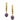Petit Bijoux Sterling Silver Gold Plate With Amethyst Earrings With Cubic Zirconia Accents