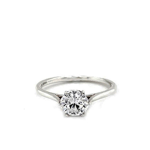 Platinum Bijoux Love Six Claw Solitaire Engagement Ring – TrueBijoux