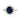 Platinum Natural Sapphire and Diamond Halo Engagement Ring