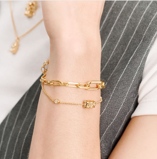 THOMAS SABO x HARIBO: Gold-Plated Bracelet with Goldbear and Zirconia