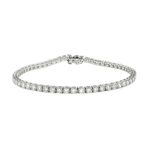 Sterling Silver 5.00ctw Lab Grown Diamond Tennis Bracelet
