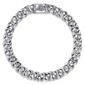 Gabriel & Co. 8mm 925 Sterling Silver Solid Cuban Link Chain Bracelet