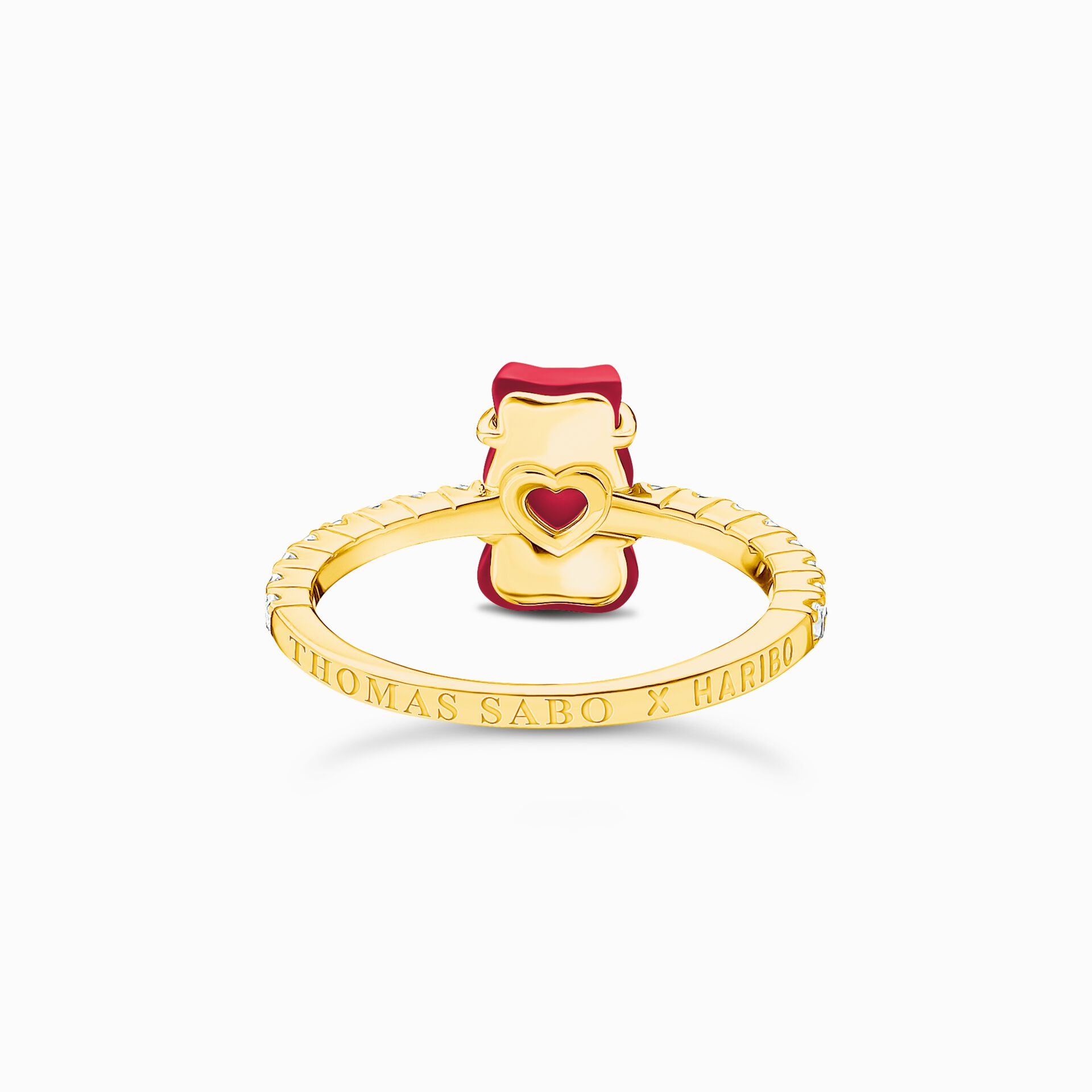 THOMAS SABO x HARIBO: Ring with Goldbear Red, Vermeil