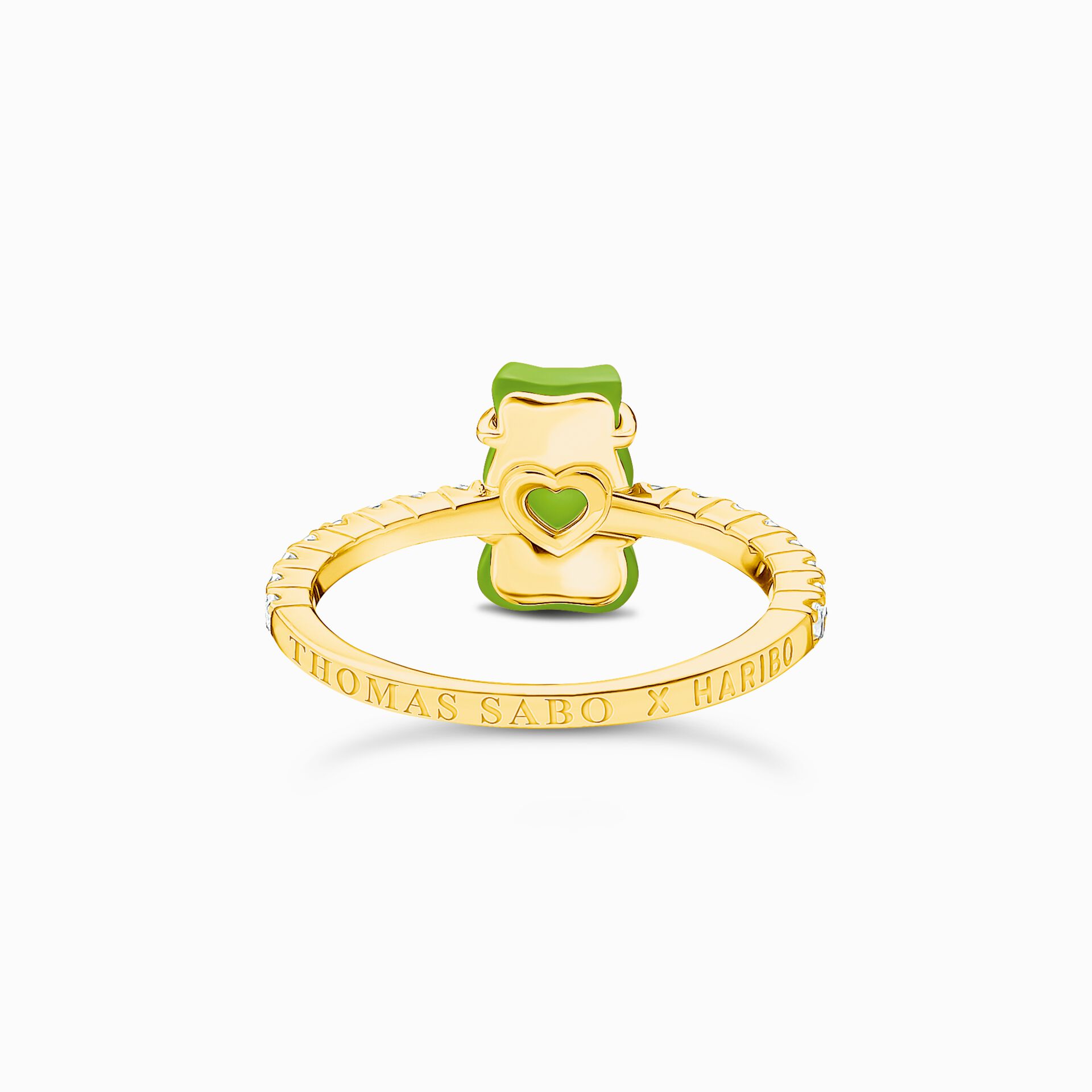 THOMAS SABO x HARIBO: Ring with Goldbear Green, Vermeil