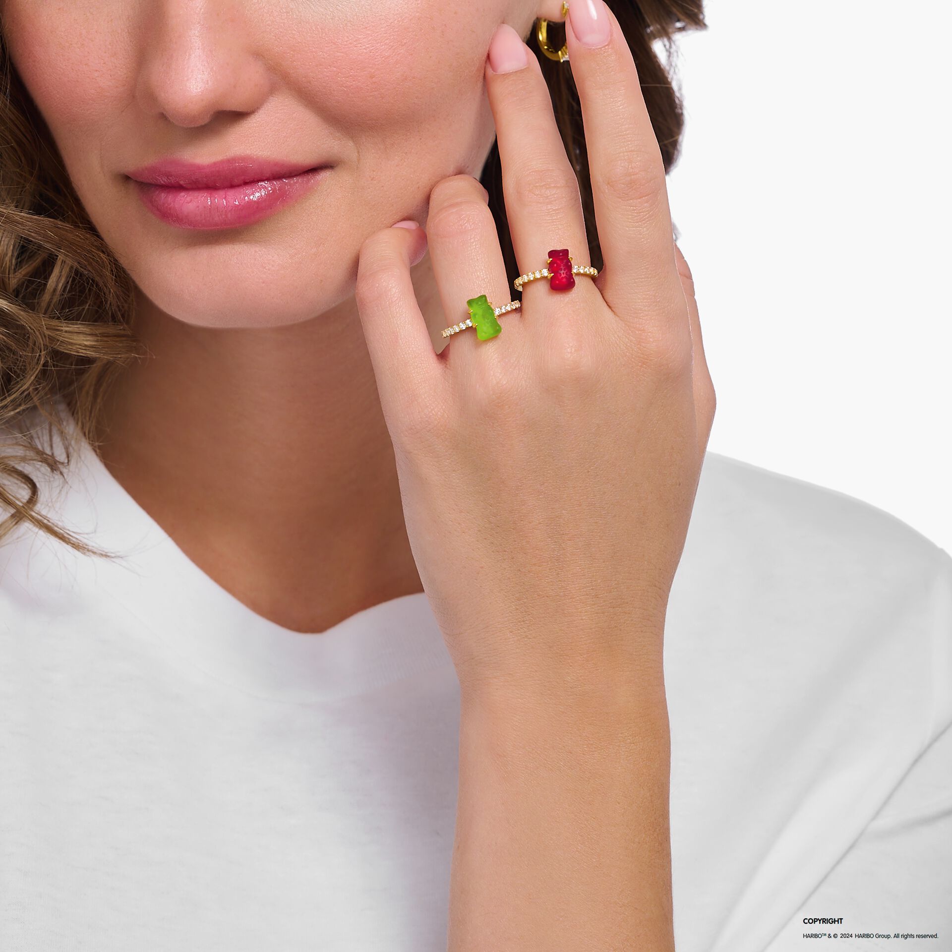 THOMAS SABO x HARIBO: Ring with Goldbear, Vermeil