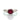 Upcycled Estate 14K White Gold Natural Ruby Art-Deco-Inspired Solitaire Ring