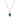 14K White Gold Tsavorite Garnet and Diamond Pendant