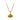 Estate 14K Yellow Gold Diamond Fan Shape Citrine Pendant