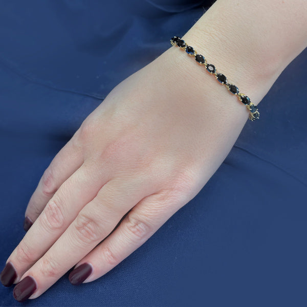 Estate Fine Quality 14K Blue Sapphire Bracelet