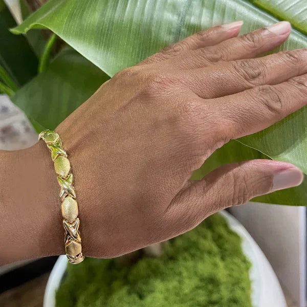 Estate 14K Yellow Gold XO Link Bracelet