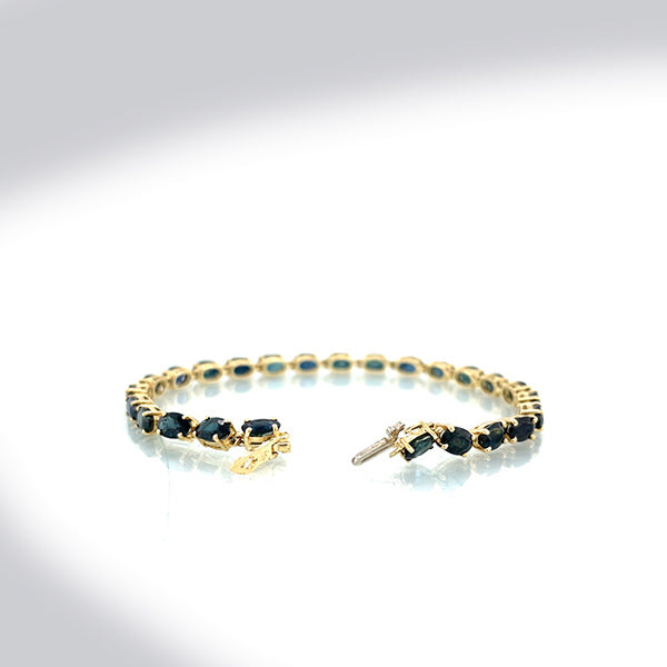Estate Fine Quality 14K Blue Sapphire Bracelet