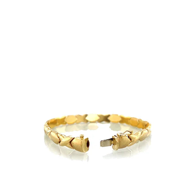 Estate 14K Yellow Gold XO Link Bracelet