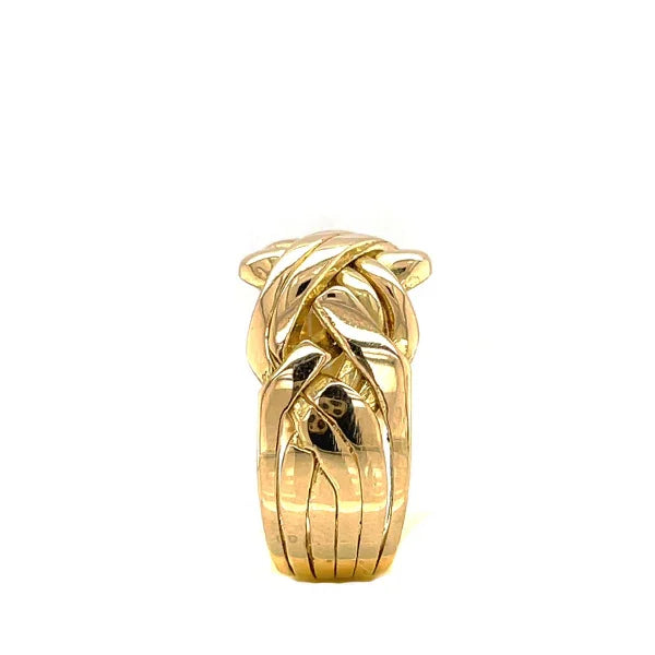 Estate 18K Yellow Gold Soldered Puzzle Ring