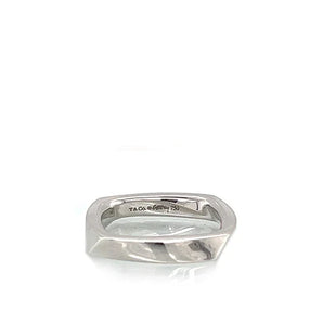 Estate Tiffany & Co. Frank Gehry 18K White Gold Torque Band Ring