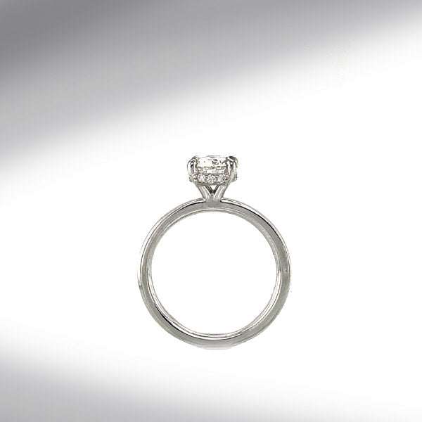 Estate Oval 14K Maple Leaf Canadian 1.01 Carat Diamond Engagement Ring