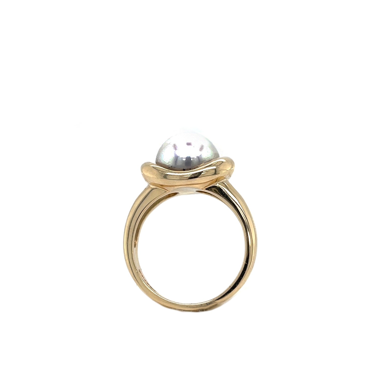 Estate 14K Yellow Gold Mabe Pearl Ring