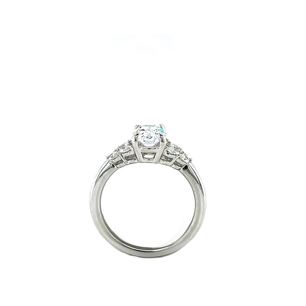 Gabriel & Co 14K Gold Oval Diamond Engagement Ring