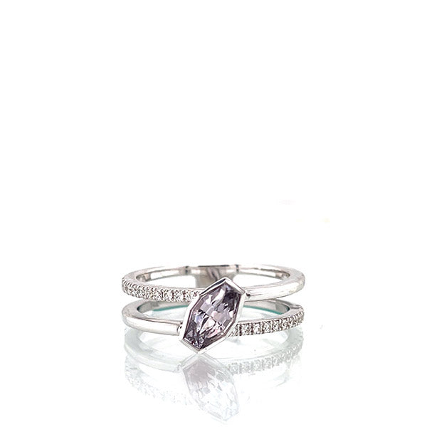 Lavender Sapphire And Diamond Ring