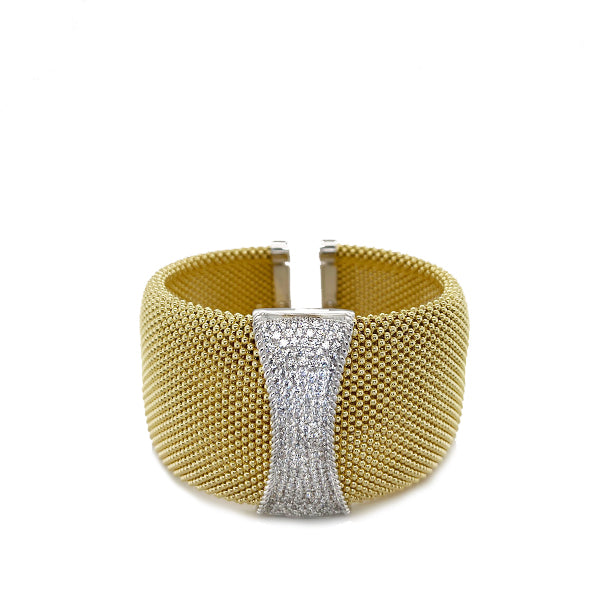 Marcello Pane Sterling Silver and 18K Gold Vermeil Cuff