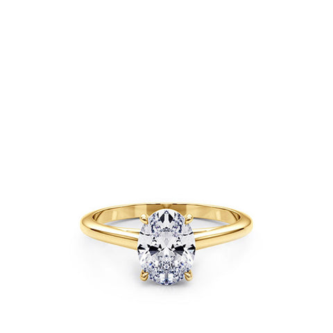 14K Gold 1.30ct Oval Lab Created Diamond Solitaire Engagement