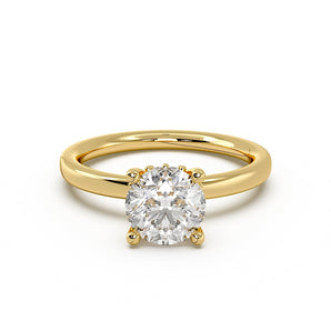 Bijoux Blossom Round Hidden Halo Engagement Ring