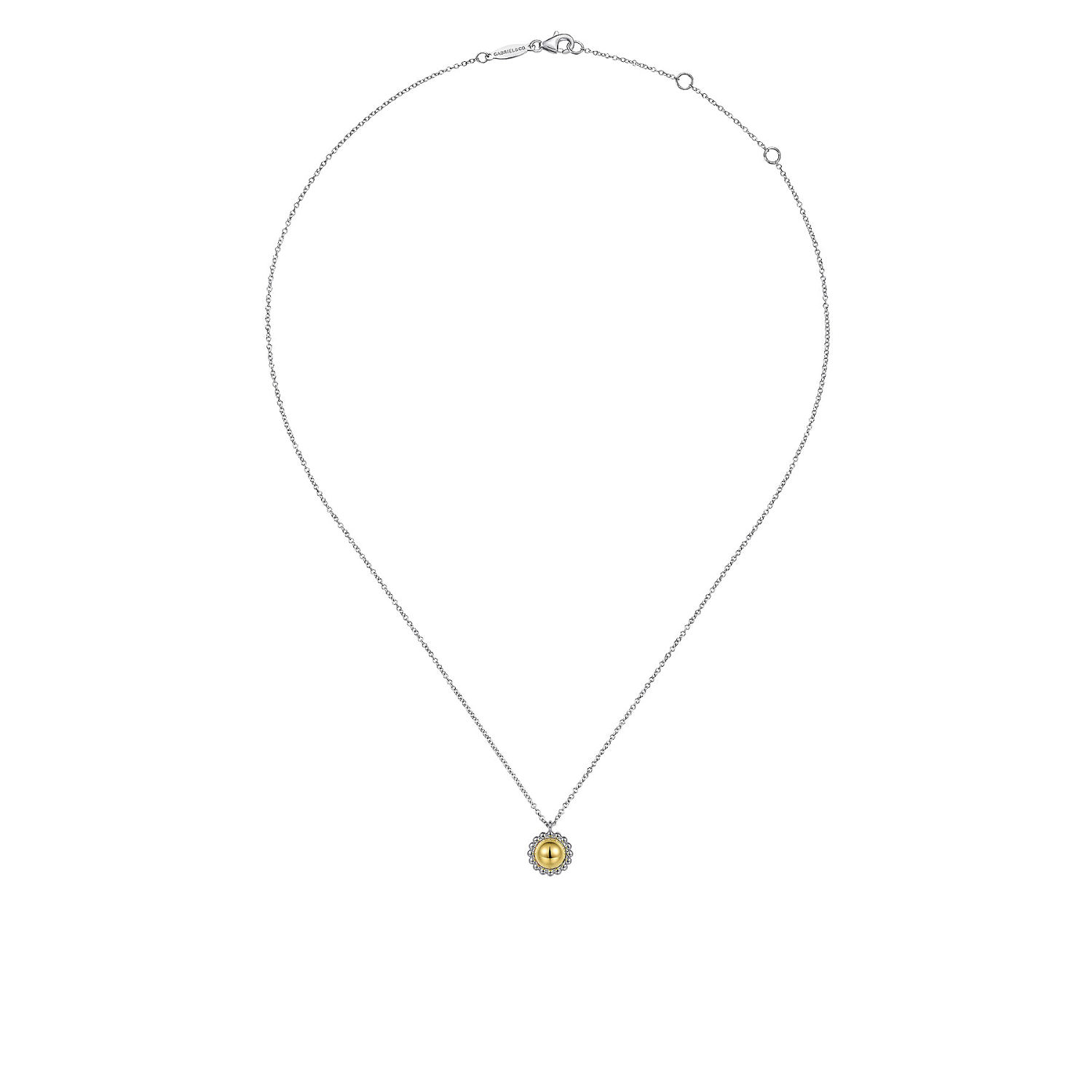 Gabriel & Co. Sterling Silver and 14K Yellow Gold Fashion Pendant Necklace