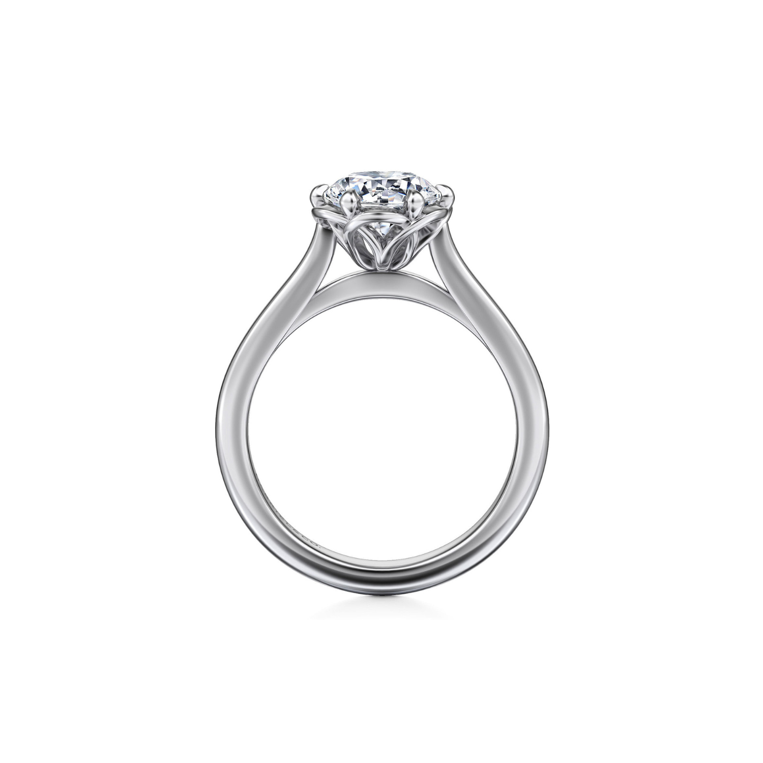 Gabriel & Co. 14K White Gold Round Diamond Engagement Ring