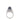 Vintage 14K White Gold Tahitian Pearl and Diamond Tiered Floral Halo Ring