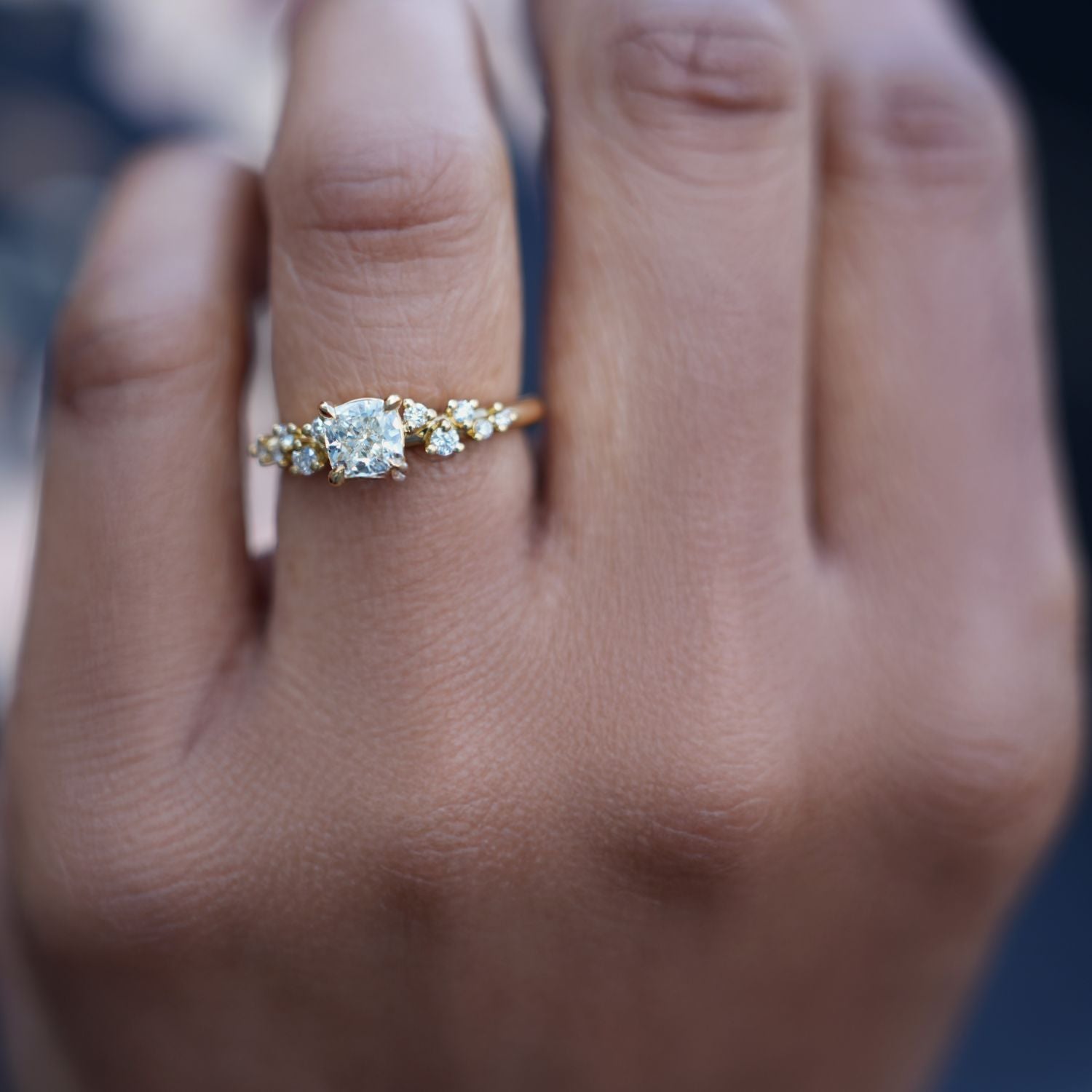 Signature Ethereal 18K Yellow Gold Cushion-Cut Diamond Engagement Ring