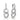 Belle Etoile Bon White CZ Sterling Silver Dangle Earrings