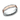 6mm 14 karat white and rose gold ring with satin finish inlay