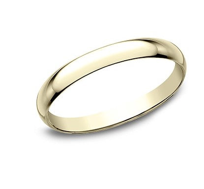 2mm 14 karat yellow gold classic ring with a high polish finish