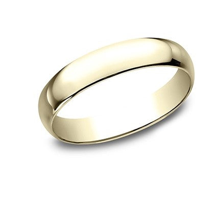 4mm 18 karat yellow gold classic ring with a high polish finish