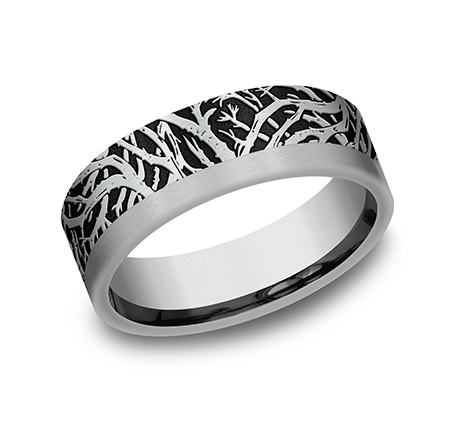 Benchmark Ammara Stone 6.5mm 14k Yellow Gold Tantalum Swirl