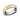 6.5mm 14 karat yellow gold and grey tantalum ring with swirl finish