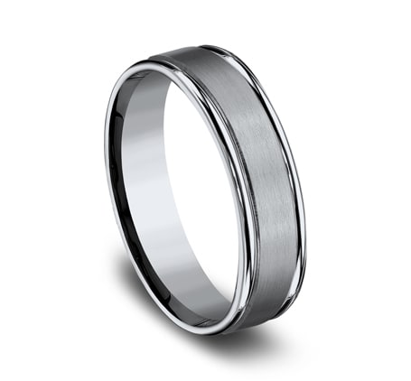 6mm grey titanium ring with satin finish
