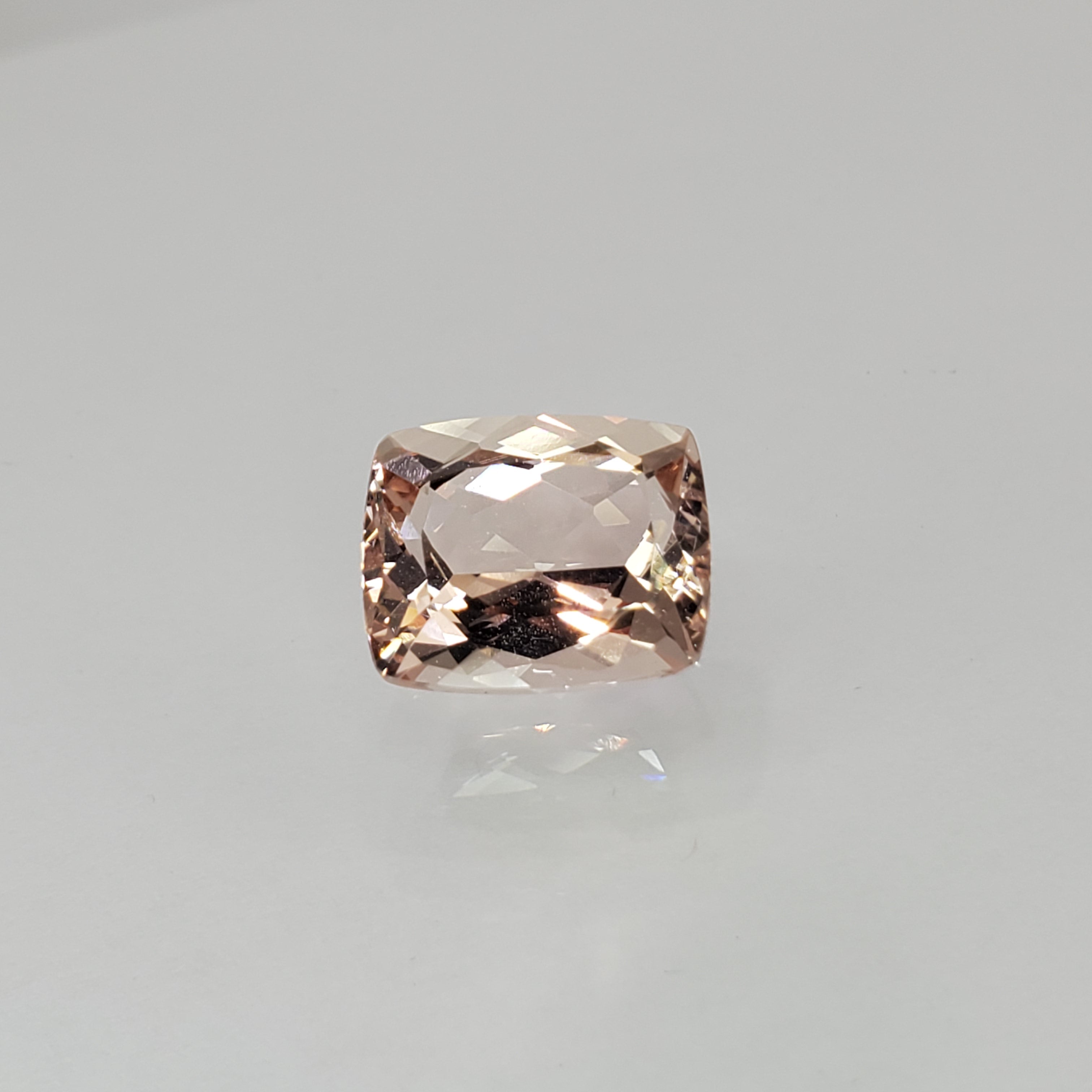 4.40 carat antique-cushion cut ballet pink morganite loose gemstone