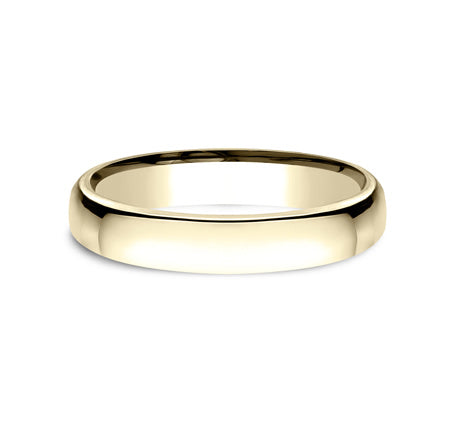 3.5mm 10 karat yellow gold classic ring with a high polish finish