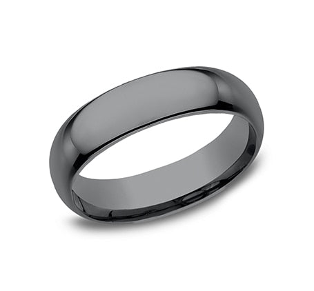 6.5mm grey tantalum ring with high polish finish