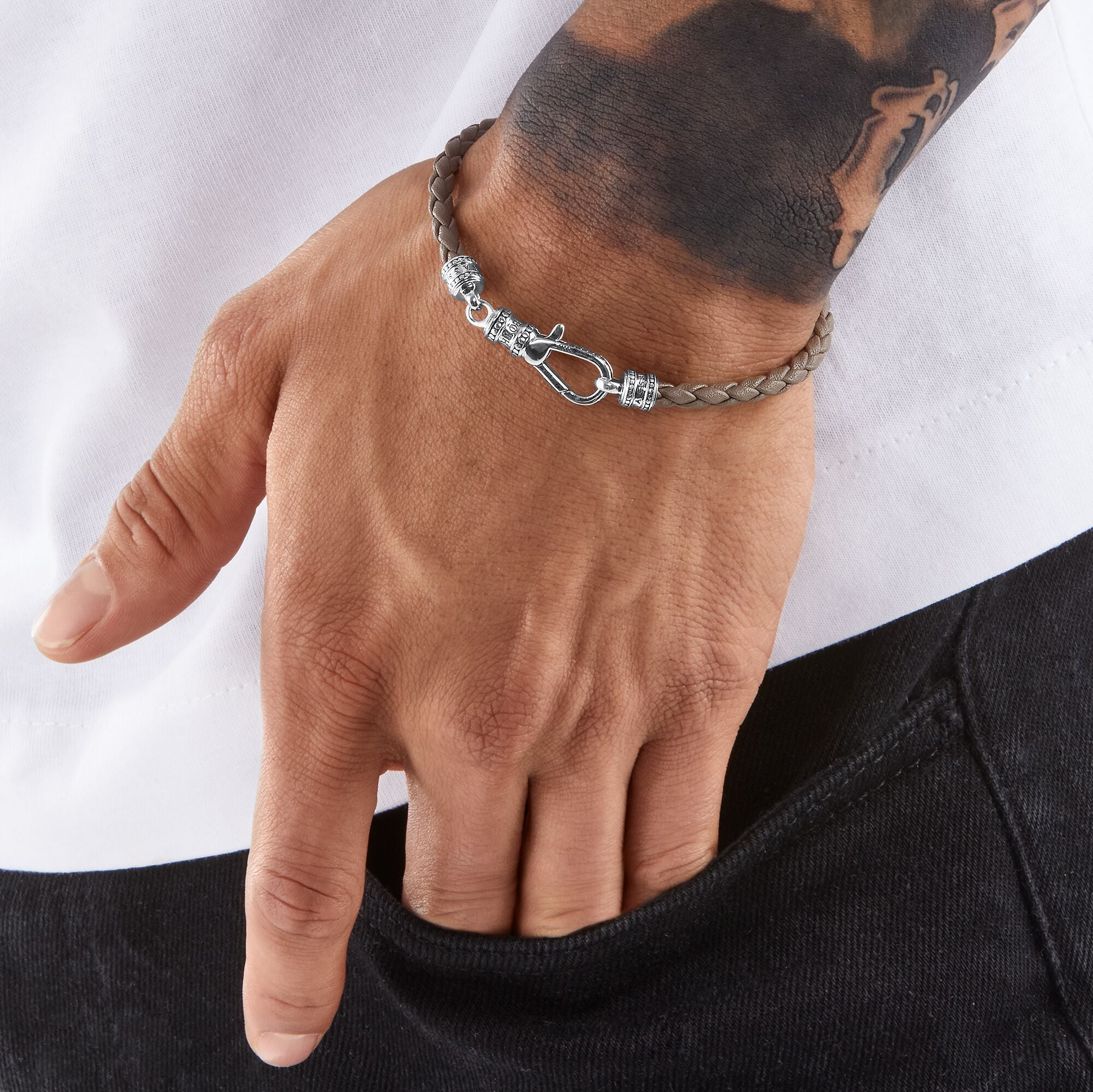 Thomas Sabo Grey Braided Bracelet