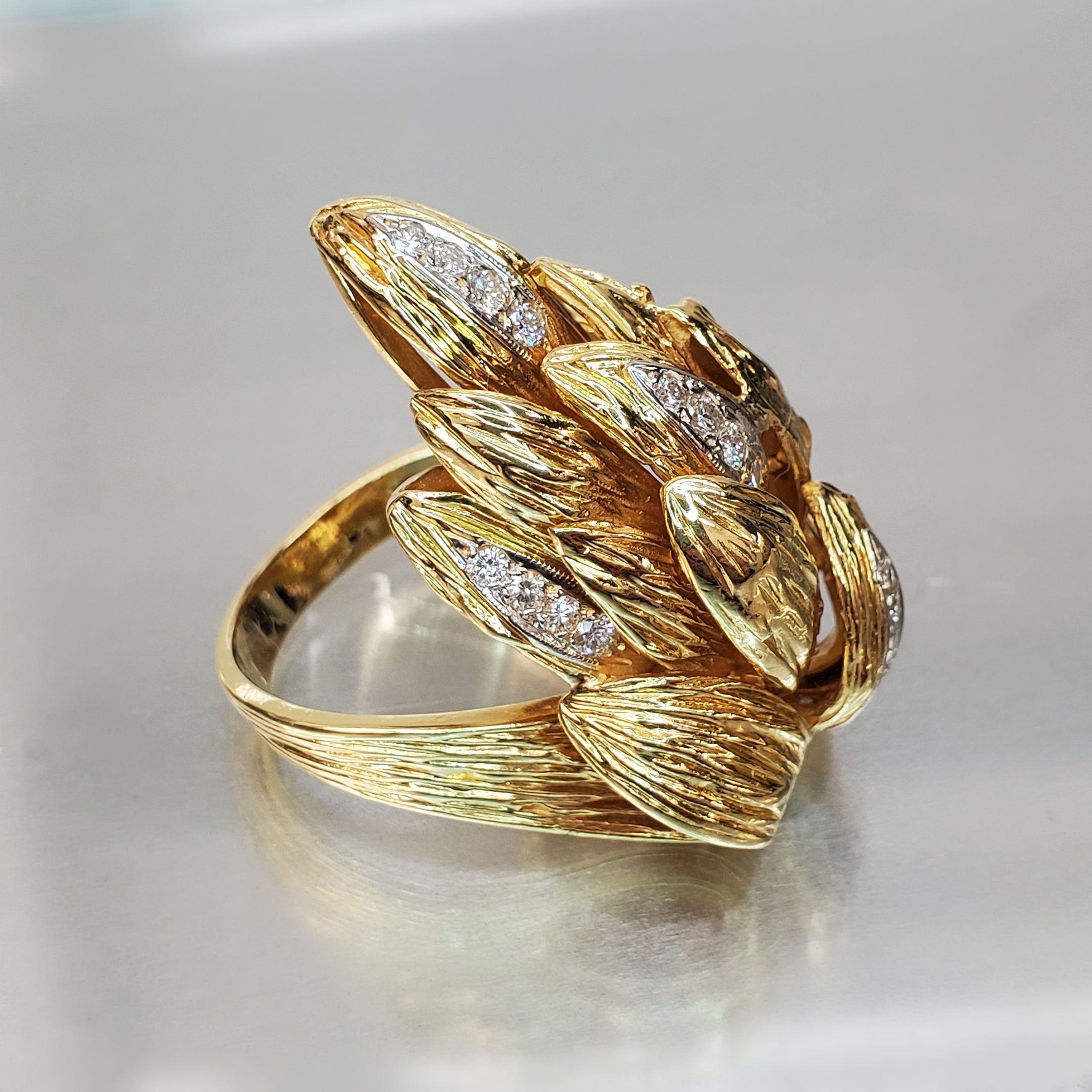Estate 18k Yellow Gold and Diamond Ring