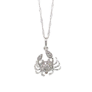 Bijoux Love 14K Designer Diamond Crab Pendant