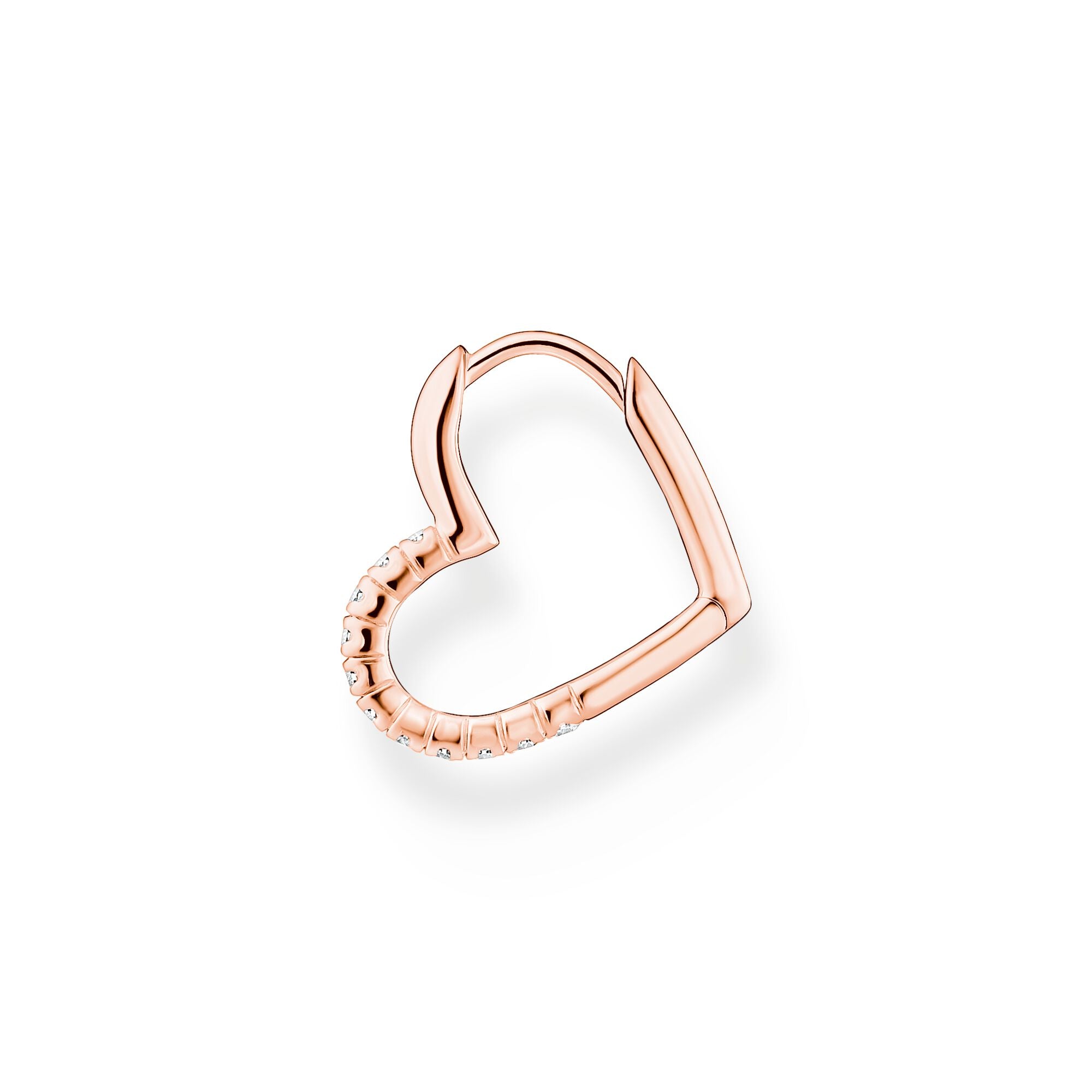Thomas Sabo Silver Heart Single Hoop Earring