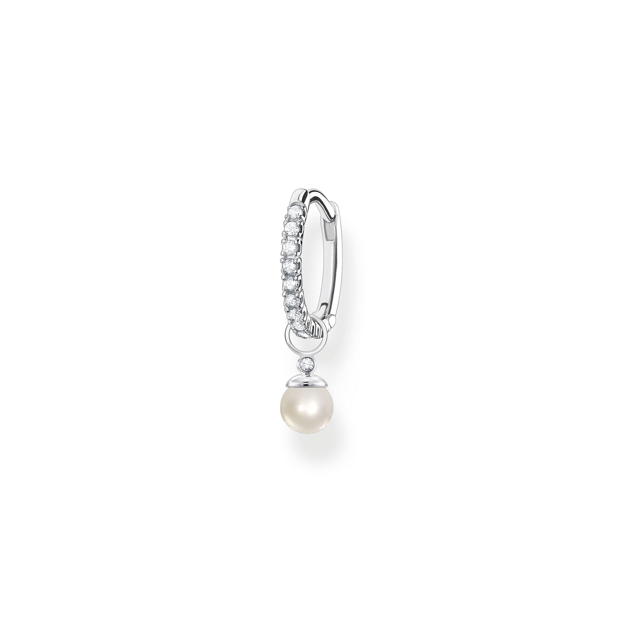 Thomas Sabo Single Studded Hoop Earring with Pearl