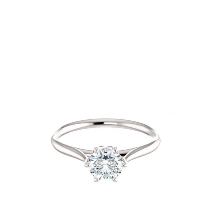 Classic Petite Round Solitaire 6-Claw Engagement Ring