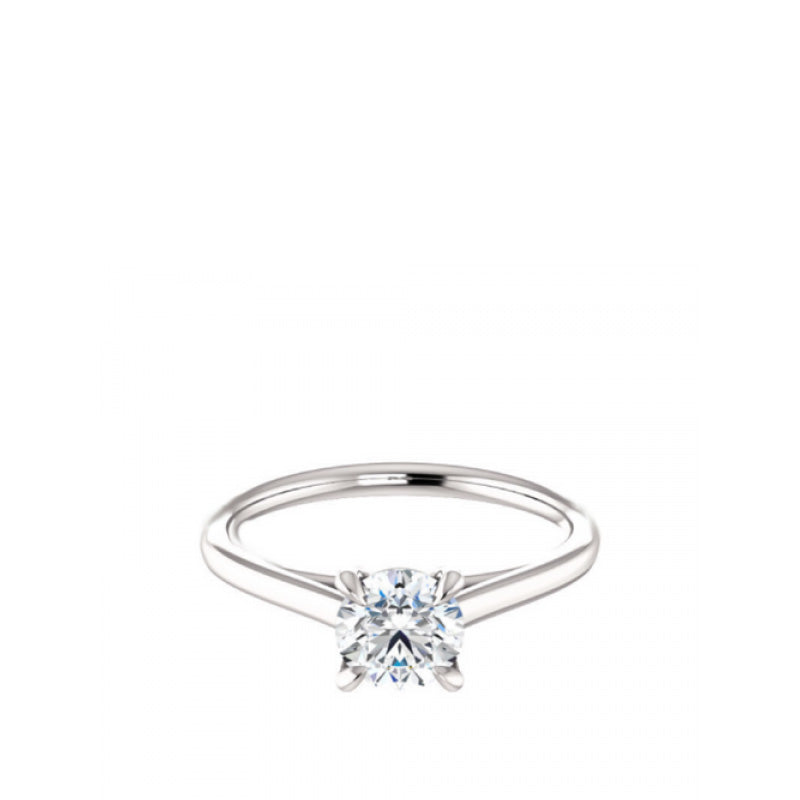 Classic Petite Round Solitaire 4-Claw Engagement Ring