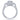 Gabriel & Co. 14k White Gold Round Straight Diamond Vintage Style Ring
