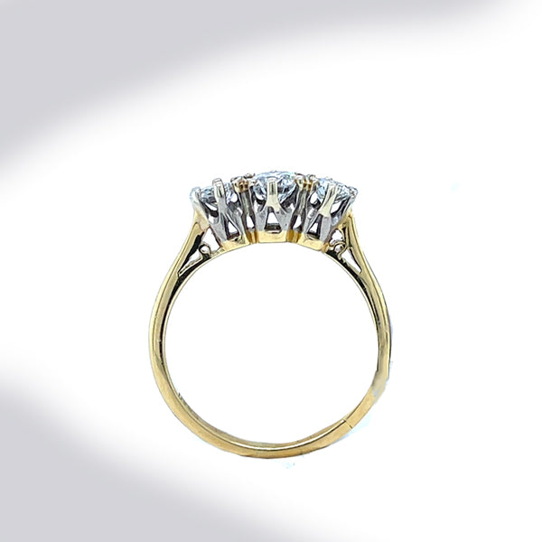 Estate 18K Trinity Diamond Ring