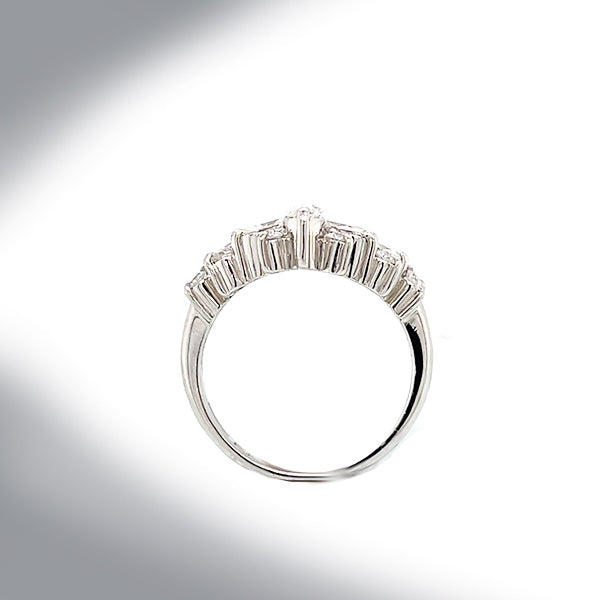 Estate 18k White Gold Diamond Engagement Ring