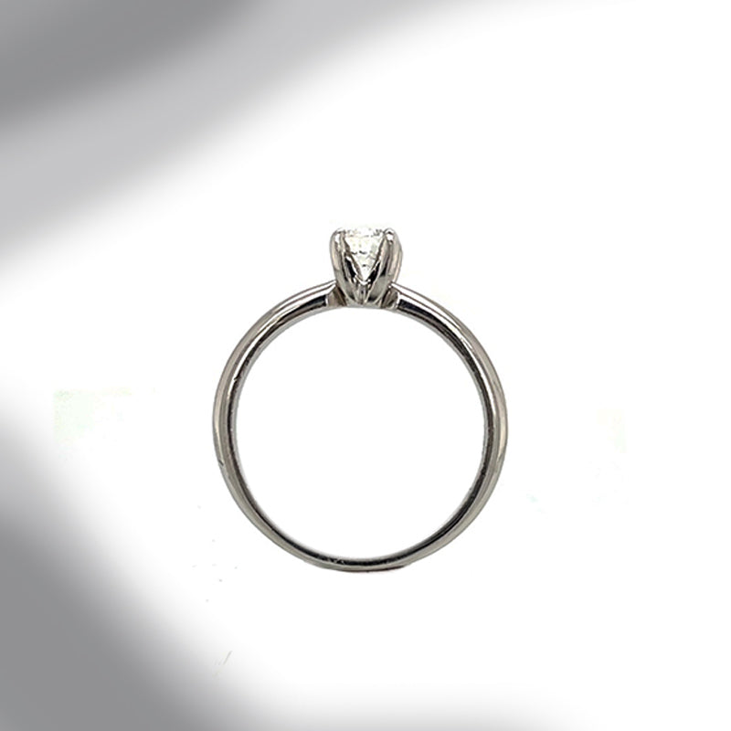 Estate Platinum 0.33ct, VS1, Clarity Diamond Solitaire Engagement Ring